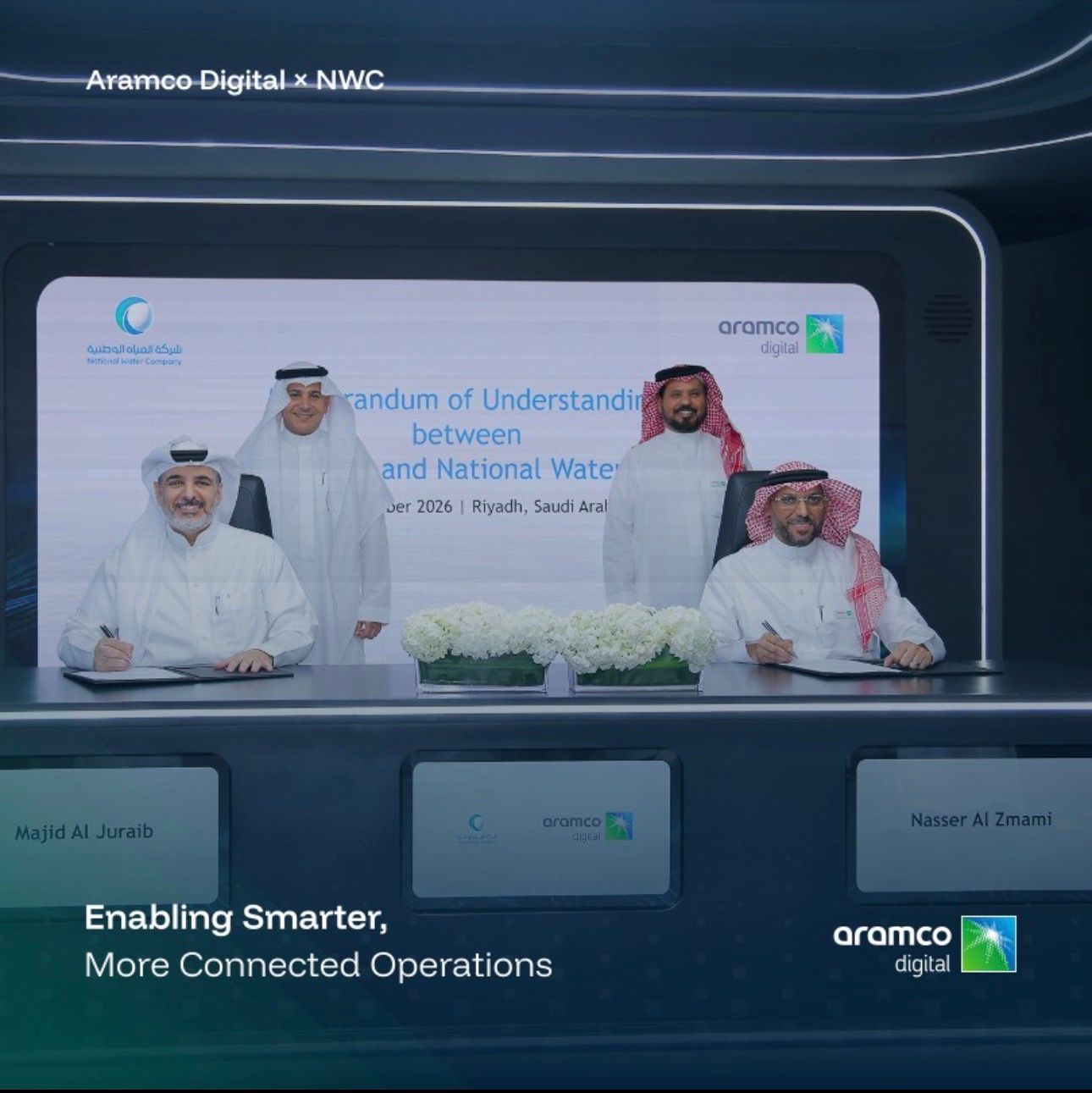 Aramco Digital and National Water Company Sign MoU to Advance Digital Solutions in the Water Sector